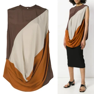 RICK OWENS 10/46 Inhuman Draped Silk Top NWT Sisyphus F/W '18 - Picture 1 of 10