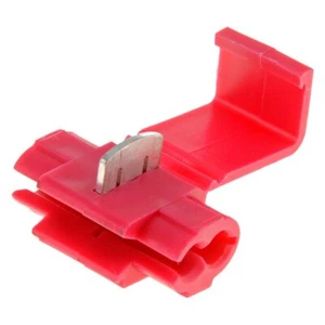 Megatronix QSR Solderless Quick Splice Tap Connectors 22-18 Gauge Red 100 Pcs - Picture 1 of 1