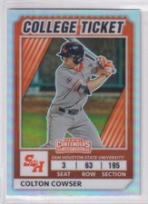 Colton Cowser 2022 Elite Extra Edition Optic College Ticket #CTO-31 Holo a {0223
