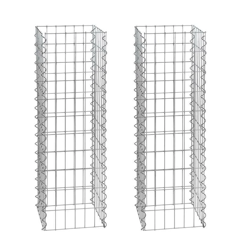 Estexo Gabion Columns Set of 2 4 Corner 30 x 30 cm Height 100 cm