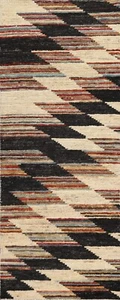 Geometric Modern Moroccan Oriental Runner Rug Hand-knotted Narrow Carpet 2'x7' - Picture 1 of 12