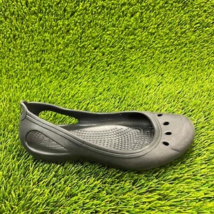 Crocs Kadee Women Size 6 Black Beach Walking Outdoor Ballet Flats Sandals Shoes - Picture 1 of 8