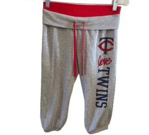 Twins Baseball Twin City Capri Joggers Glitter MLB Sports Love - Picture 1 of 5