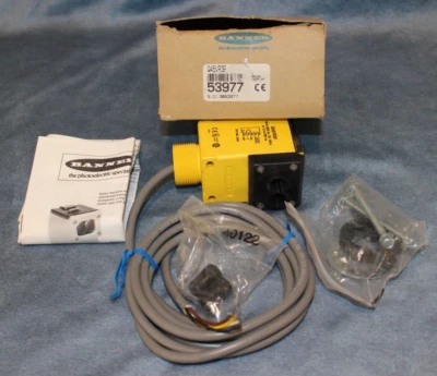 (New In Box) Banner Q45VR3F Infrared Glass Fiber Optic Photoelectric Sensor - Image 1 of 4