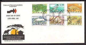 Zimbabwe FDC set 1997 Scott 774-779 animals fauna - Picture 1 of 1