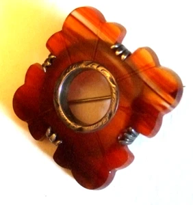 Scottish Agate Pin Fine Estate Heirloom - Picture 1 of 13
