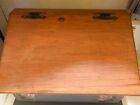Vintage Hand Crafted Countertop Wooden Bread Box Pine Wood Country Design Euc