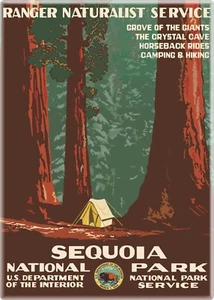 Imán - Ranger Naturalist Service Parque Nacional Sequoia - 2.5" x 3.5" - #31616 - Imagen 1 de 2