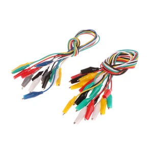 10pcs/5pcs Double-Ended Crocodile Clips Electrical Test Cable Wires Test Leads - Photo 1/12
