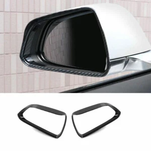 Carbon Fiber Rear View Mirror Rain Eyebrow Trim 2pcs For Tesla Model 3 2017-2021 - Foto 1 di 9