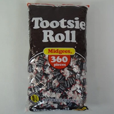 Tootsie Roll Chocolatey Midgees Original 38,8 oz Bolsa 360 Peças 2,42 lb. Doces - Imagem 1 de 4