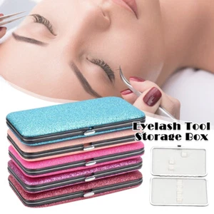 Caja de almacenamiento de herramientas para pestañas pinzas de extensión de pestañas estuche organizador herramienta cosmética - Imagen 1 de 25
