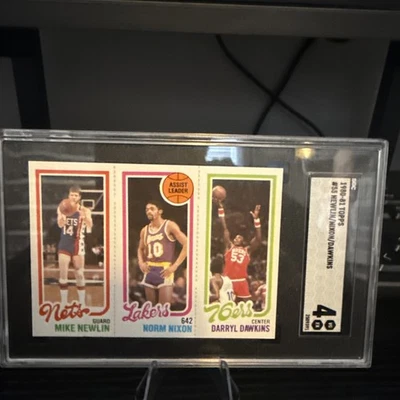 1980-81 Topps - Darryl Dawkins, Norm Nixon, Tom Owens #180-134-201 SGC 4 - Image 1 of 2