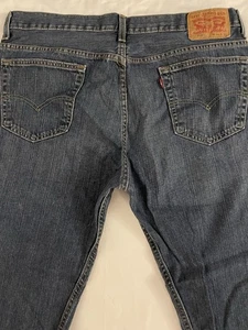 Levis 569 Jeans Mens 36x32 Blue Denim Faded Straight American Workwear Adult - Picture 1 of 9