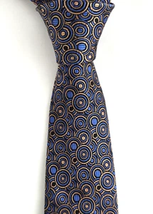 Duchamp London Tie Concentric Circles Geometric Silk Hand Made Men’s Necktie - Picture 1 of 7