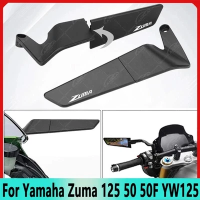 For Yamaha Zuma 125 50 50F YW125 CNC Accessories Winglets Rearview Mirror Kit Foto 1 de 4