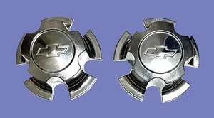Set of 2 Chevy Camaro Chevelle Nova Rally Chrome OEM Wheel Center Cap #352933 - Picture 1 of 3