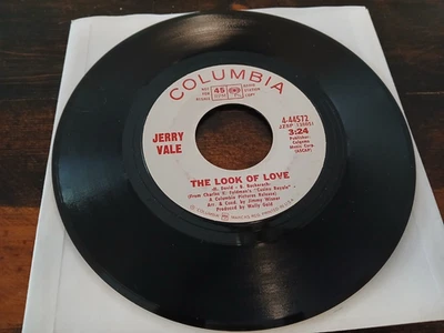 Jerry Vale 45 rpm promo record "The look of love/With pen in hand" VG or better - Image 1 of 2