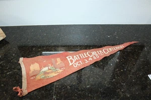 Pennant vintage 1931 in feltro Battle Creek Centennial Battle Creek, MI da collezione - Foto 1 di 8