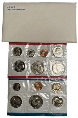 1980 Uncirculated Coin Set U.S Mint Original Government Packaging OGP - Image 1 of 2