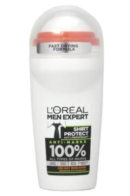 L'Oreal Men Expert Shirt Protect Anti-Perspirant Roll On For Men *Twin Pack* - Image 1 of 2