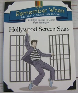 Neu Remember When Adult Malbuch Hollywood Leinwand Stars Elvis & mehr - Bild 1 von 6