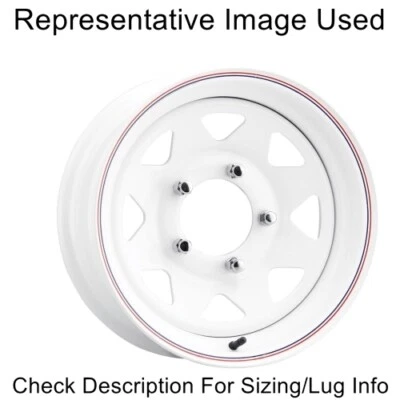 U.S. Wheel 70-50551 70 Series 8-Spoke 15"x10" Wheel - Bright White NEW - Image 1 of 3