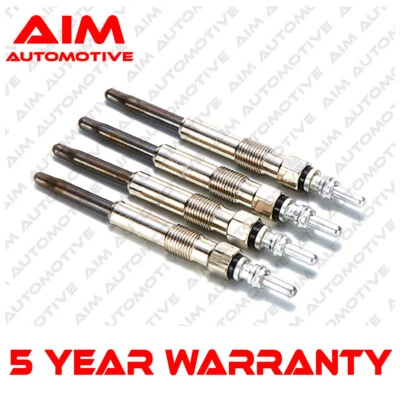 AIM 4x Diesel Heater Glow Plugs Fits Audi A4 (B6 / B7) 1.9 TDI Diesel (2000-2004 Foto 1 de 2