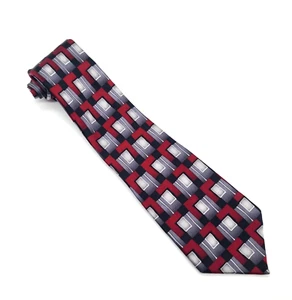 Cocktail Colors Mens Square Geometric Graphic Multi-color 100% Silk 60" Necktie - Picture 1 of 6