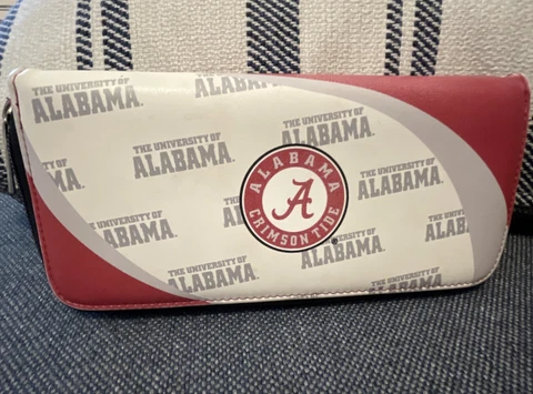 Collegiate University of Alabama Zipper Long Wallet 8"x4”x1” (distressed 👀) Cover