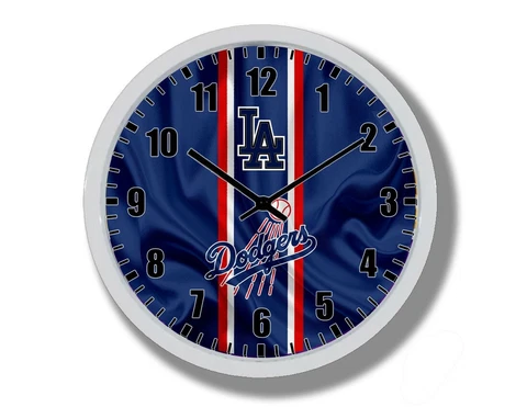 MLB Los Angeles Dodgers Wall Clock 9" plastic and glass new in box Cover