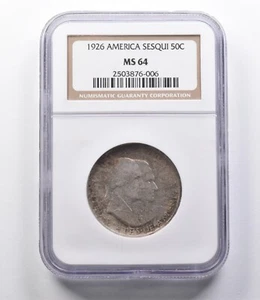 MS64 1926 America Sesquicentennial Commemorative Half Dollar NGC *2793 - Picture 1 of 3