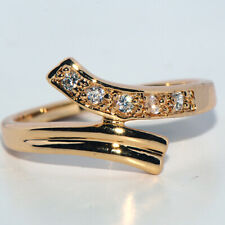 Fashion Gold Wedding Party Bridal Engagement Promise Rings Womens Ring Size 6