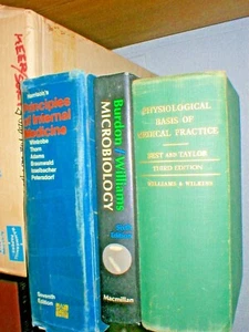 10 Old (35-45 years) Textbooks, Physiology,Psychiatry,Microbiology,Bacteria,etc. - Picture 1 of 2