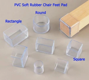 4 Stück Stuhlbeinkappe PVC Weichgummi Stuhlfüße Auflage Möbel Schutzhüllen - Picture 1 of 13