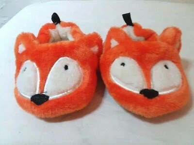 Slippers-BABY/INFANT SLIPPERS Size "4" "Orange" Crazy-Soft Cozy-Comfy - Image 1 of 3