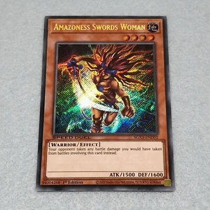 Espadas Amazonas Yugioh Mujer SGX3 1a Edición Secreta Rara Tarjeta Casi Casi Nuevo - Imagen 1 de 1