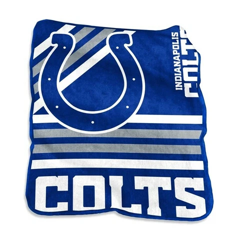 Indianapolis Colts 50" by 60" Plush Raschel Throw Blanket - NFL Cover