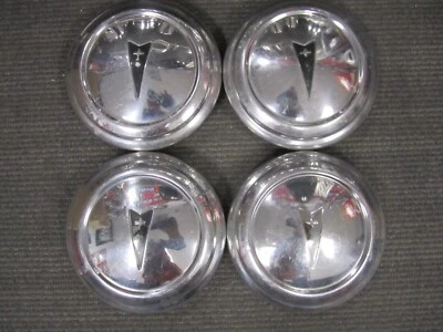 1975-1980 Pontiac Astre Sunbird OEM Stainless Dog Dish Hubcaps 6.25" 976 - Set/4 - Image 1 of 4