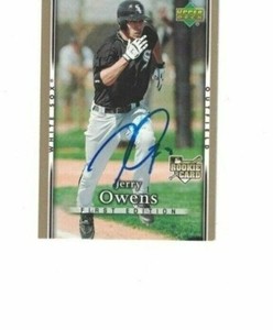 JERRY OWENS SIGNED IP 1ST EDITION UPPER DECK #10 2007 CHICAGO WHIT SOX AUTO