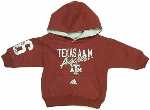 adidas Texas A&M Aggies Baby Distressed Hooded Sweatshirt - Hoodie Cover