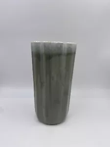 Vintage Hull Coronet Gray Glazed Fluted 9" Vase - Picture 1 of 4