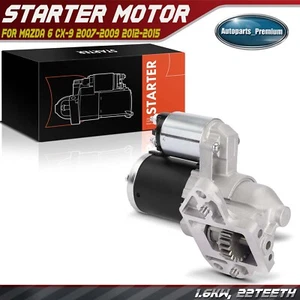 Starter Motor for Mazda 6 CX-9 2007-2009 2012-2015 1.6KW 12V CCW 22-Tooth Pinion - Picture 1 of 8