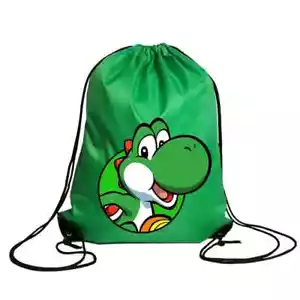 Yoshi Super Mario Bros Boys Drawstring Bag Sports Waterproof Gifts - Picture 1 of 1