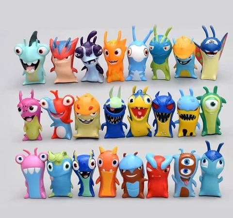 24Pcs/Set PVC Toy Mini Figures Anime Slugterra model collection Gifts 4-5cm Cover