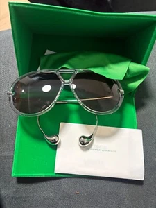 BOTTEGA VENETA Sunglasses BV1273 silver frame with brown lens - Picture 1 of 3