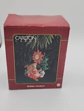 Carlton Cards Ornament - Holiday Gardener - Mouse Watering Poinsettia