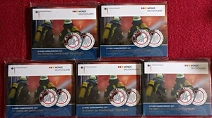 BRD 5 x 10 Euro Deutschland 2023 FEUERWEHR Im Dienst der Gesellschaft PP Set A-J - Bild 1 von 13
