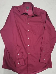 Arrow classic Fit -15 1/2, 34/35 Men's M Dress Shirt Maroon Red purple - Picture 1 of 8