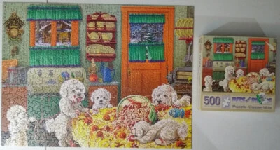"PUZZLE DE 500 PIEZAS BROCAS Y PIEZAS Dog Gone Good Pasta 18"" x 24""" Foto 1 de 3